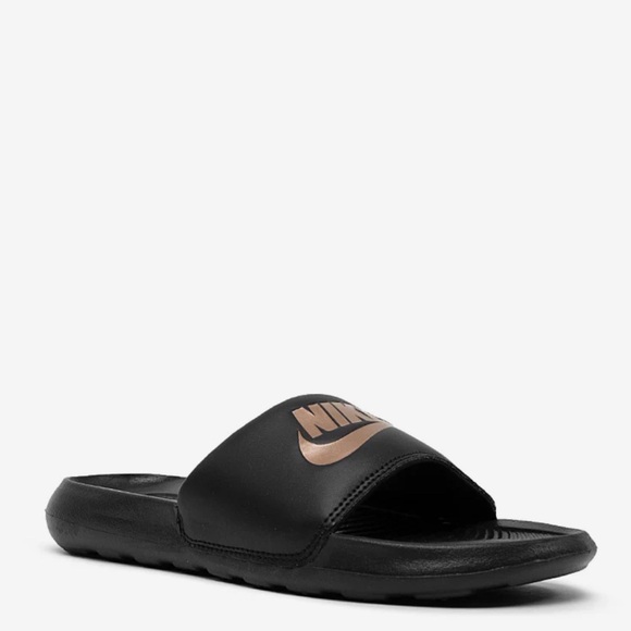 EUC: NIKE slides with rose gold logo | 7 - Picture 2 of 8